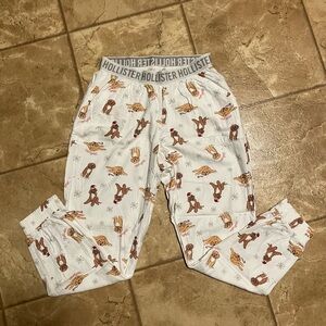Hollister pajama pants with dog print.